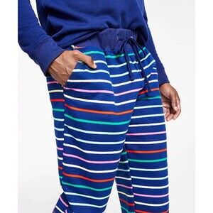 NWT Charter Club Mens Multi Striped Jogger Lounge Pants With Pockets Small